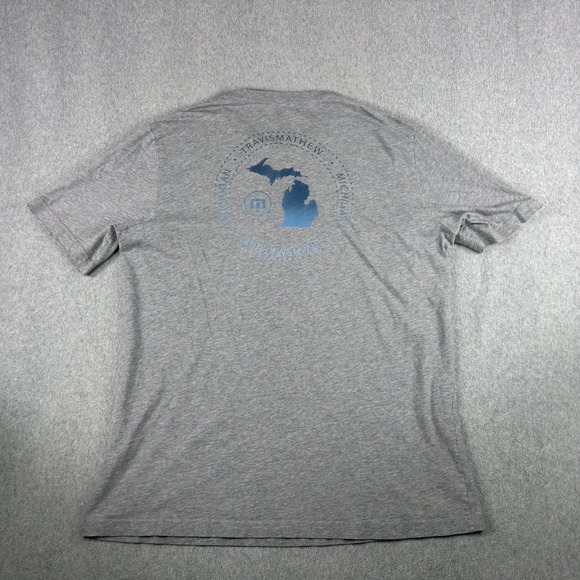 Travis Mathew Other - TRAVIS MATHEW Shirt Mens XL Gray Blue Mackinac Michigan Short Sleeve